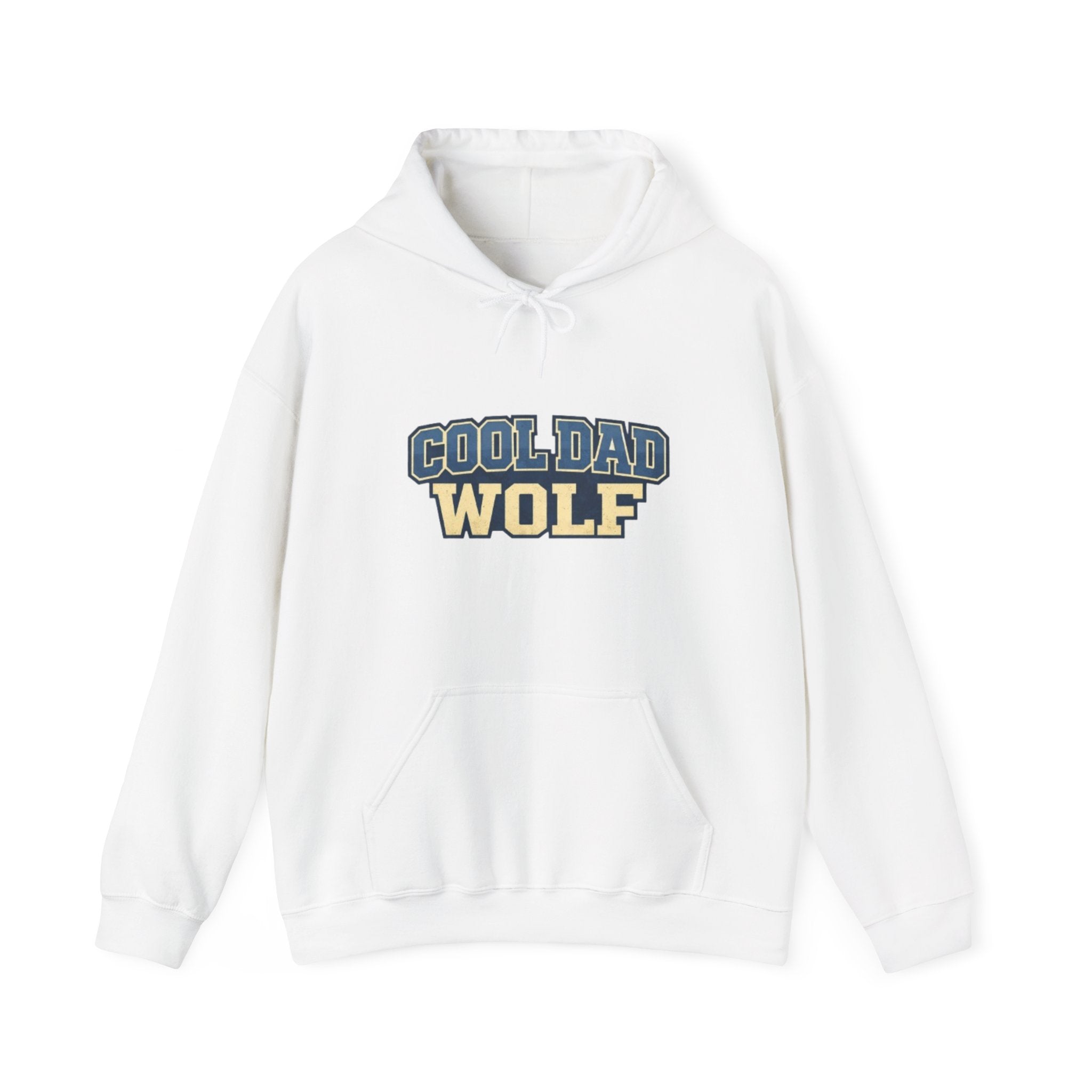 Cool Dad Wolf Hoodie — Retro Varsity Fathers Day Sweatshirt
