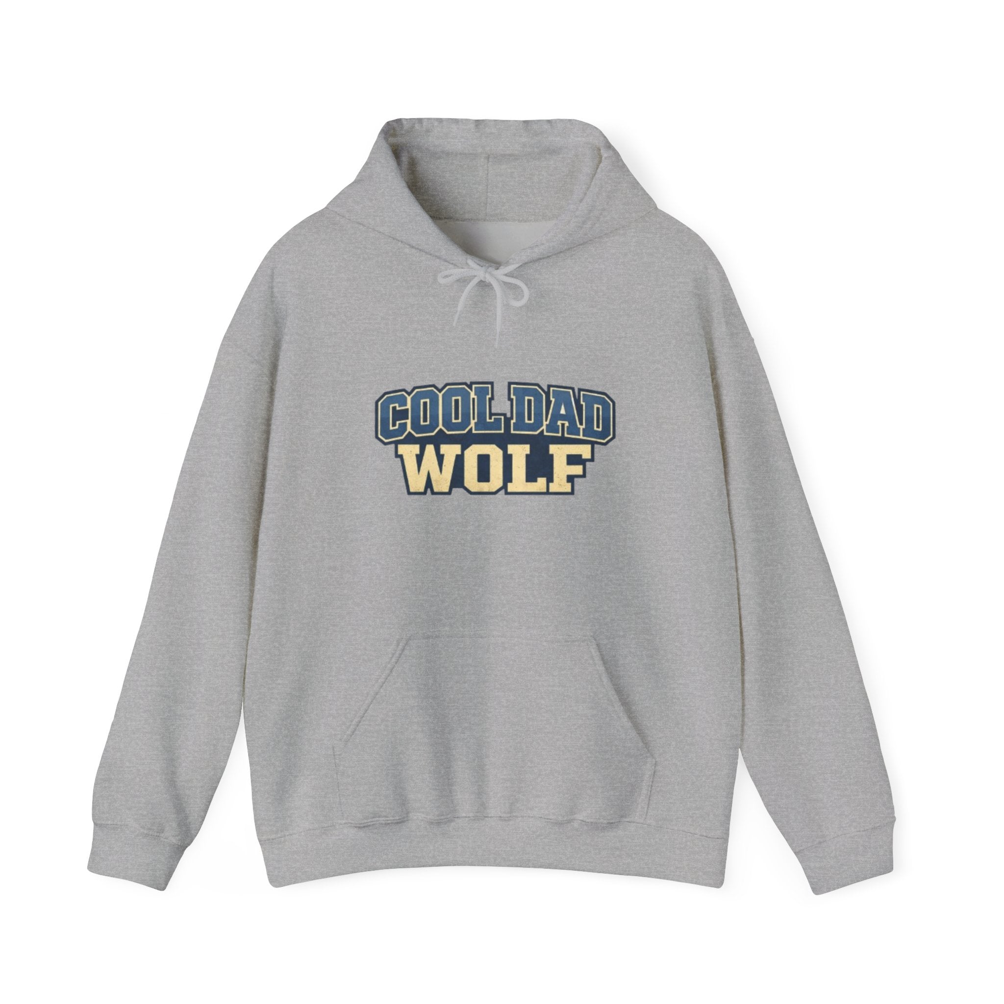 Cool Dad Wolf Hoodie — Retro Varsity Fathers Day Sweatshirt