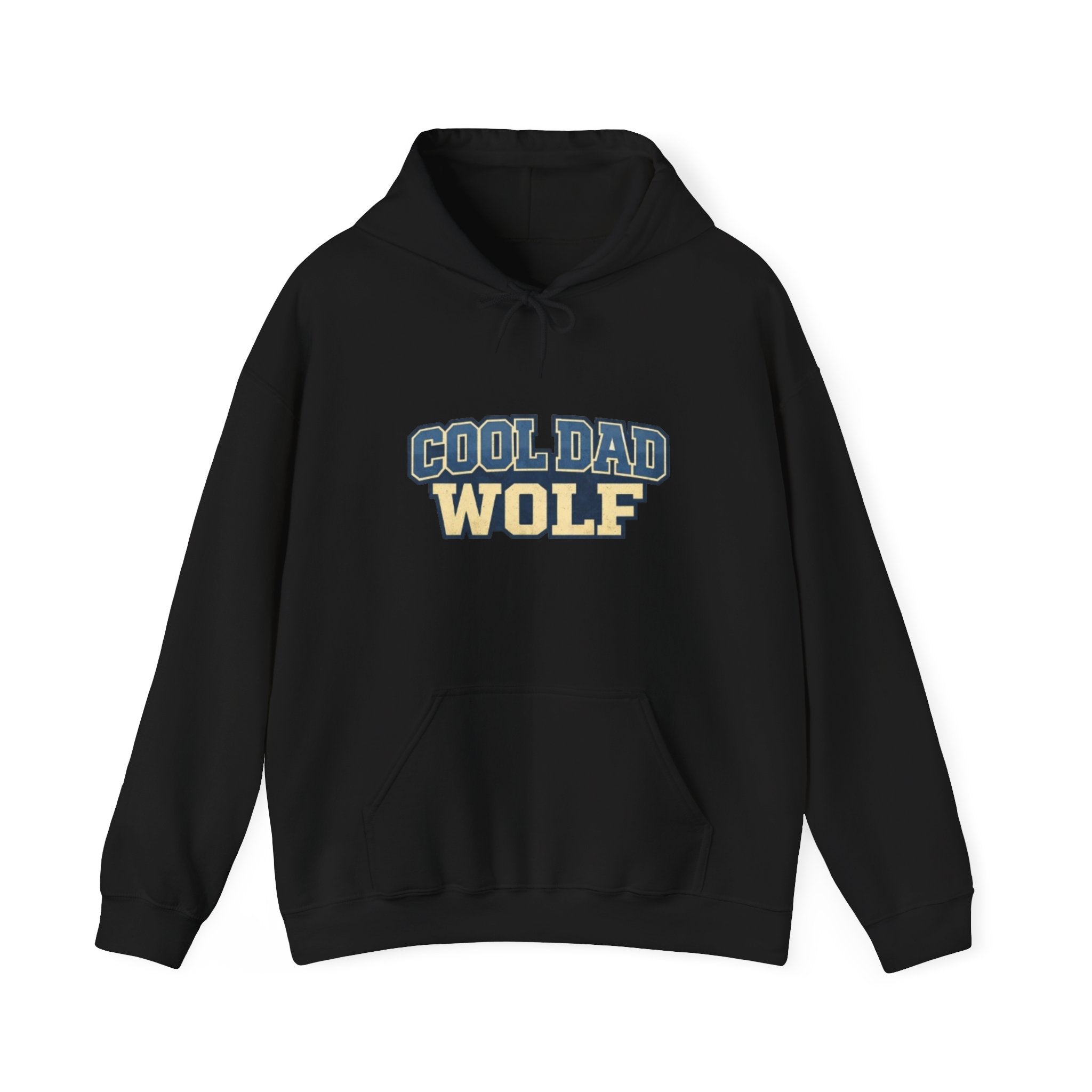 Cool Dad Wolf Hoodie — Retro Varsity Fathers Day Sweatshirt