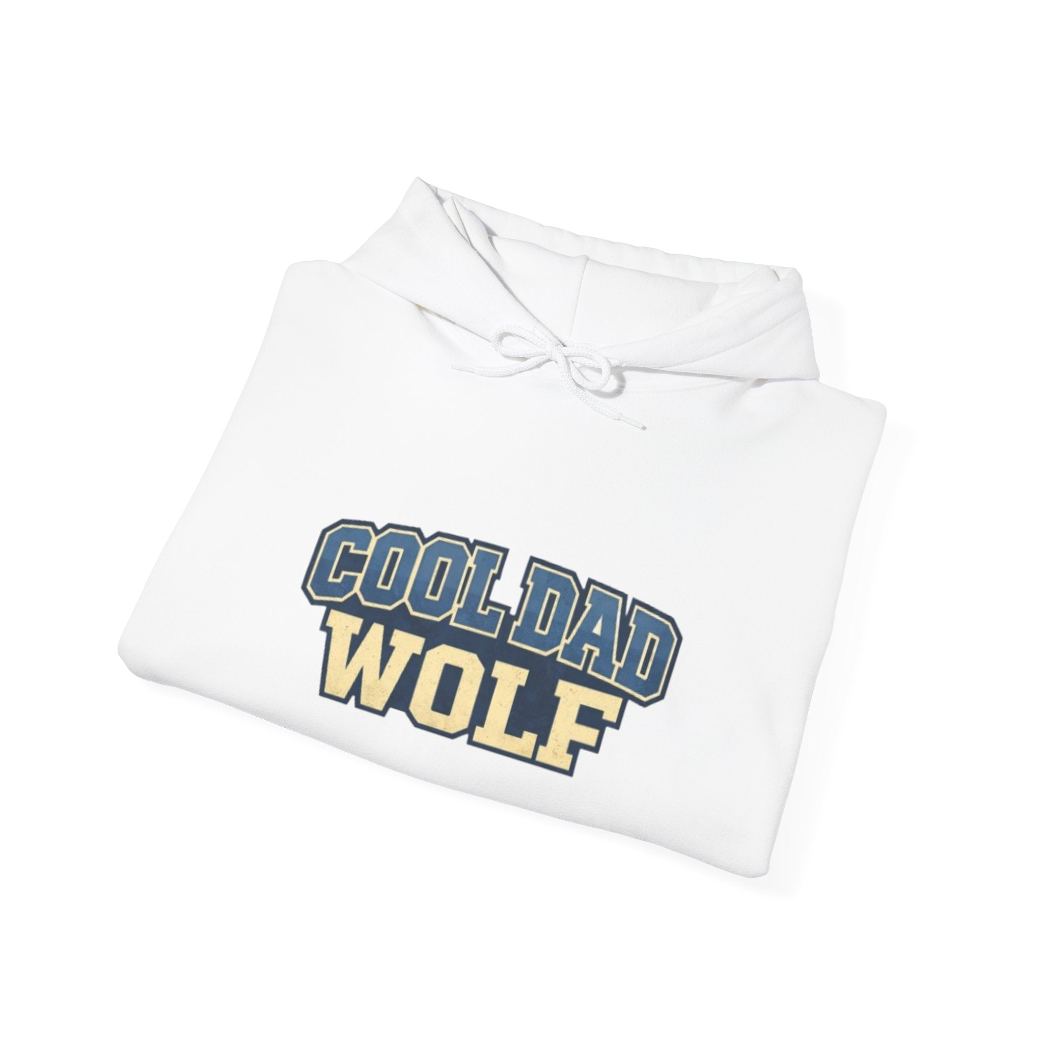 Cool Dad Wolf Hoodie — Retro Varsity Fathers Day Sweatshirt