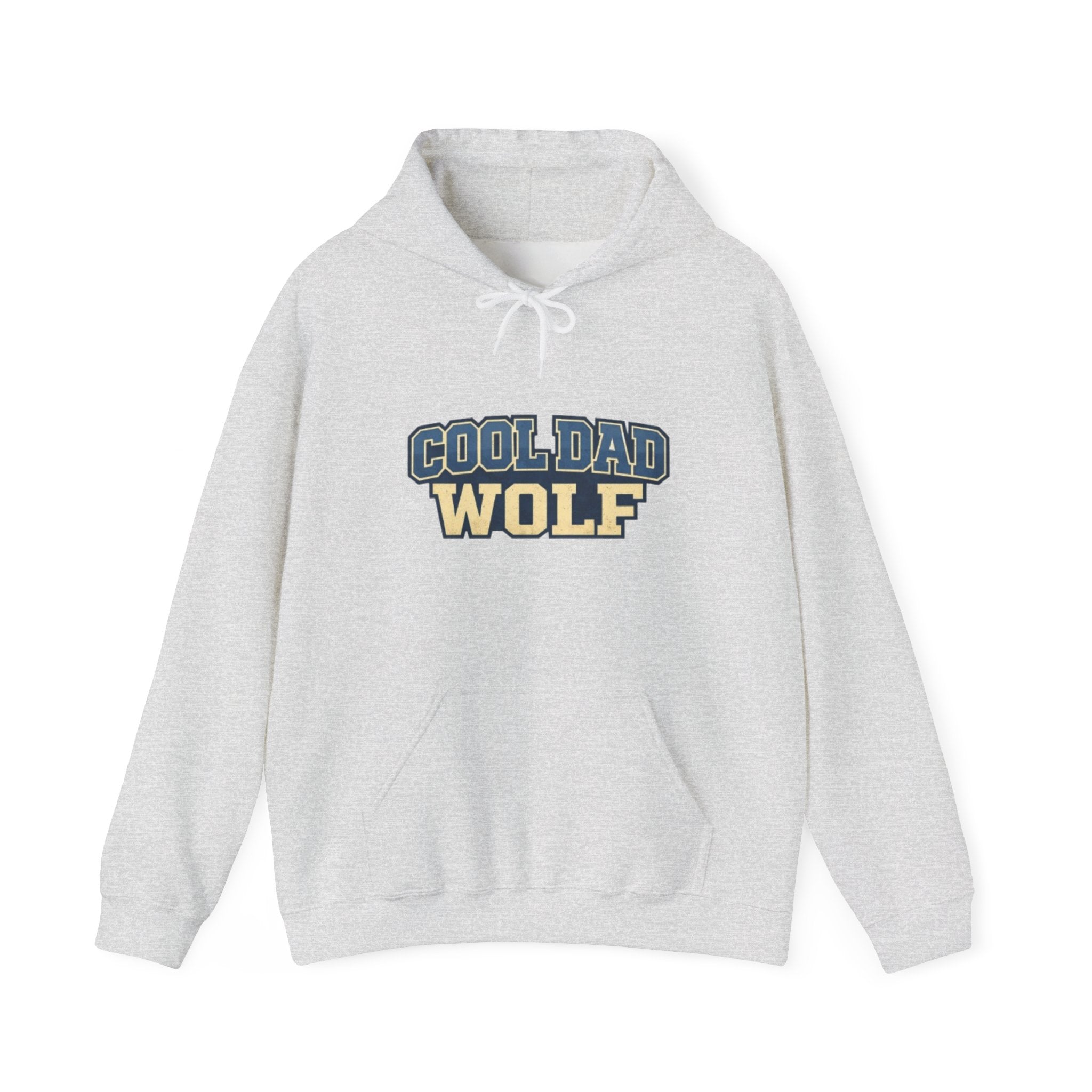 Cool Dad Wolf Hoodie — Retro Varsity Fathers Day Sweatshirt