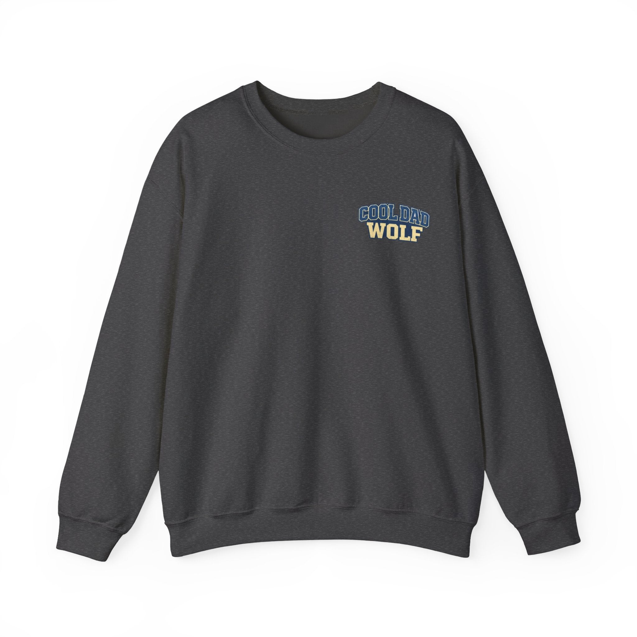 Cool Dad Wolf Crewneck Sweatshirt – "Cool Dad Run Long" Graphic