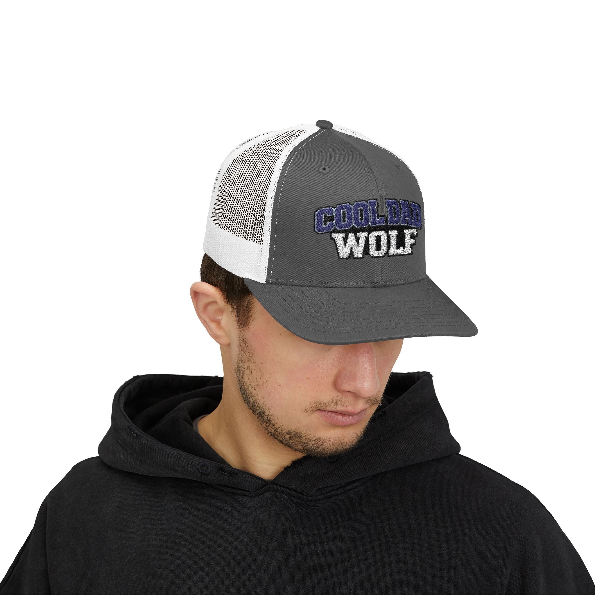 Cool Dad Wolf Snapback Trucker Cap