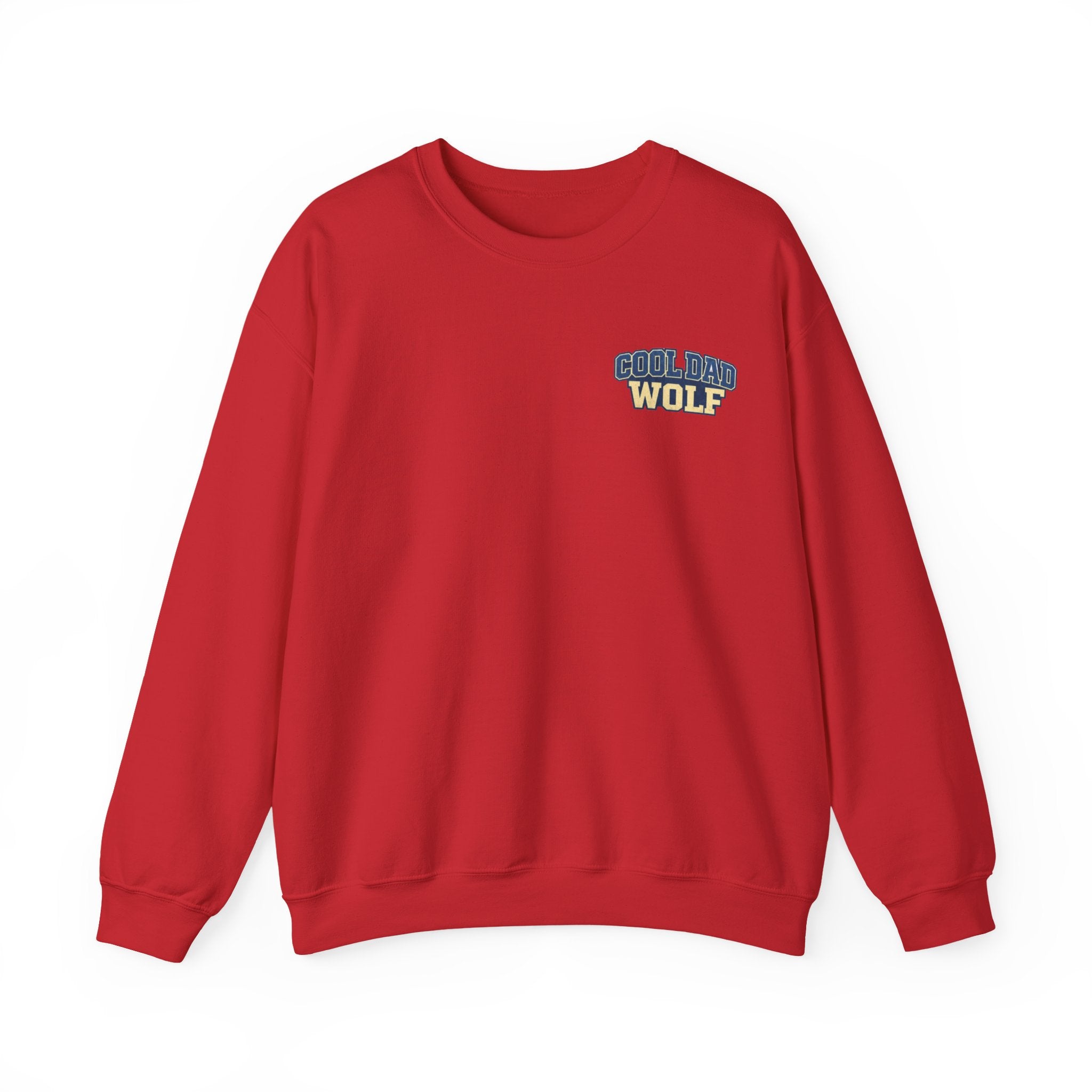 Cool Dad Wolf Crewneck Sweatshirt – "Cool Dad Run Long" Graphic