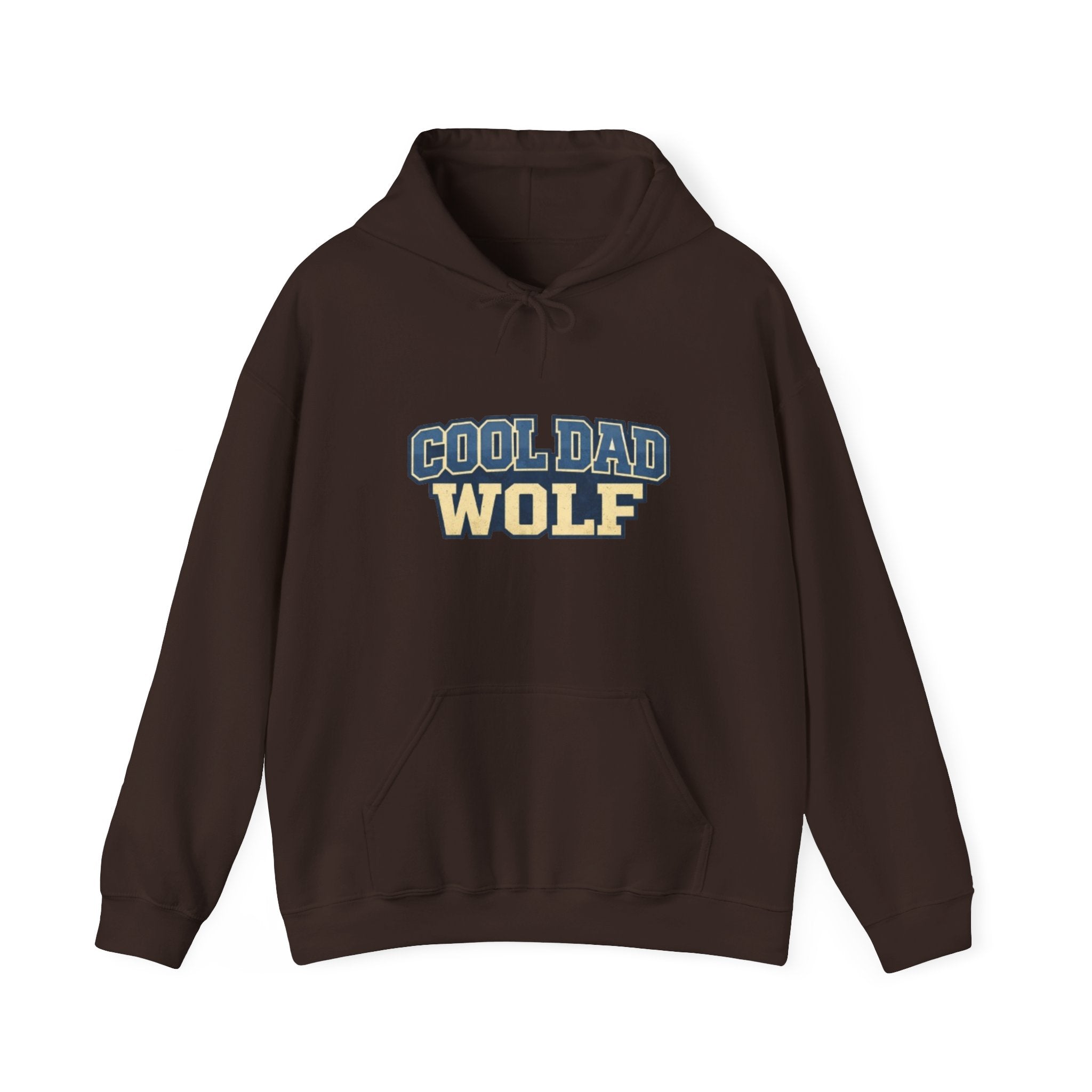 Cool Dad Wolf Hoodie — Retro Varsity Fathers Day Sweatshirt