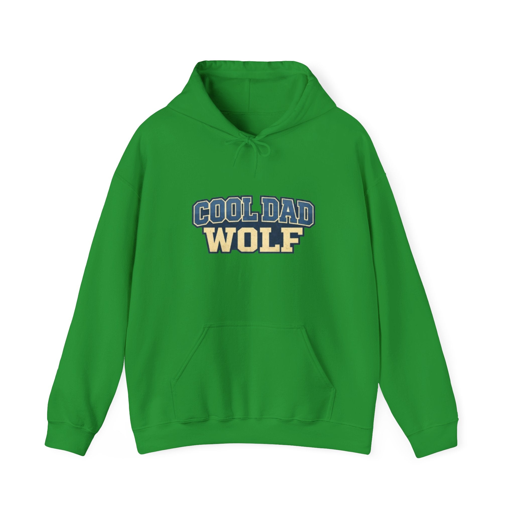 Cool Dad Wolf Hoodie — Retro Varsity Fathers Day Sweatshirt