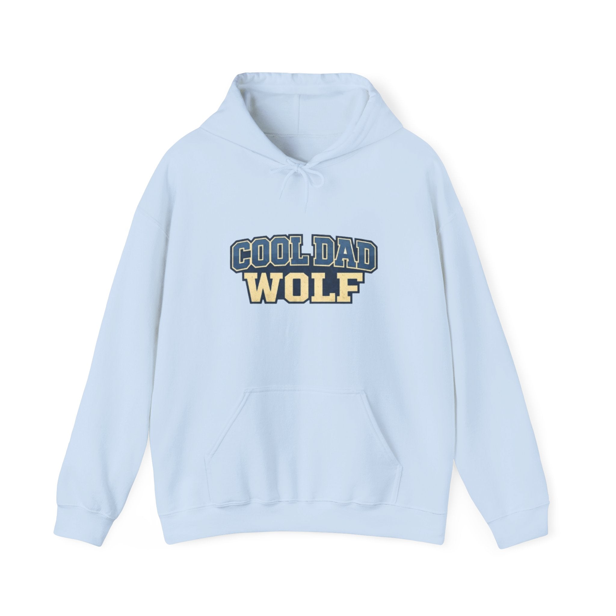 Cool Dad Wolf Hoodie — Retro Varsity Fathers Day Sweatshirt