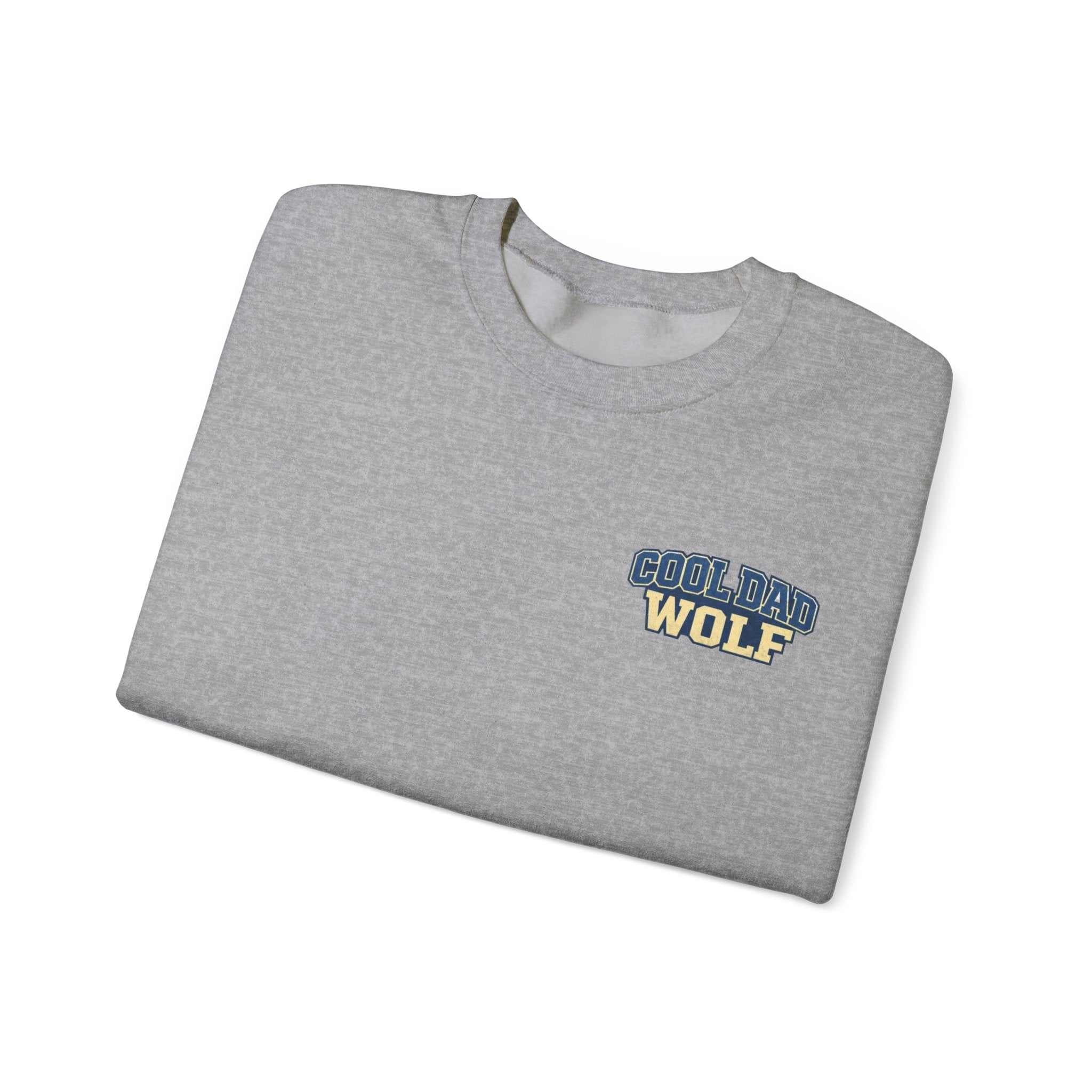 Cool Dad Wolf Crewneck Sweatshirt – "Cool Dad Run Long" Graphic