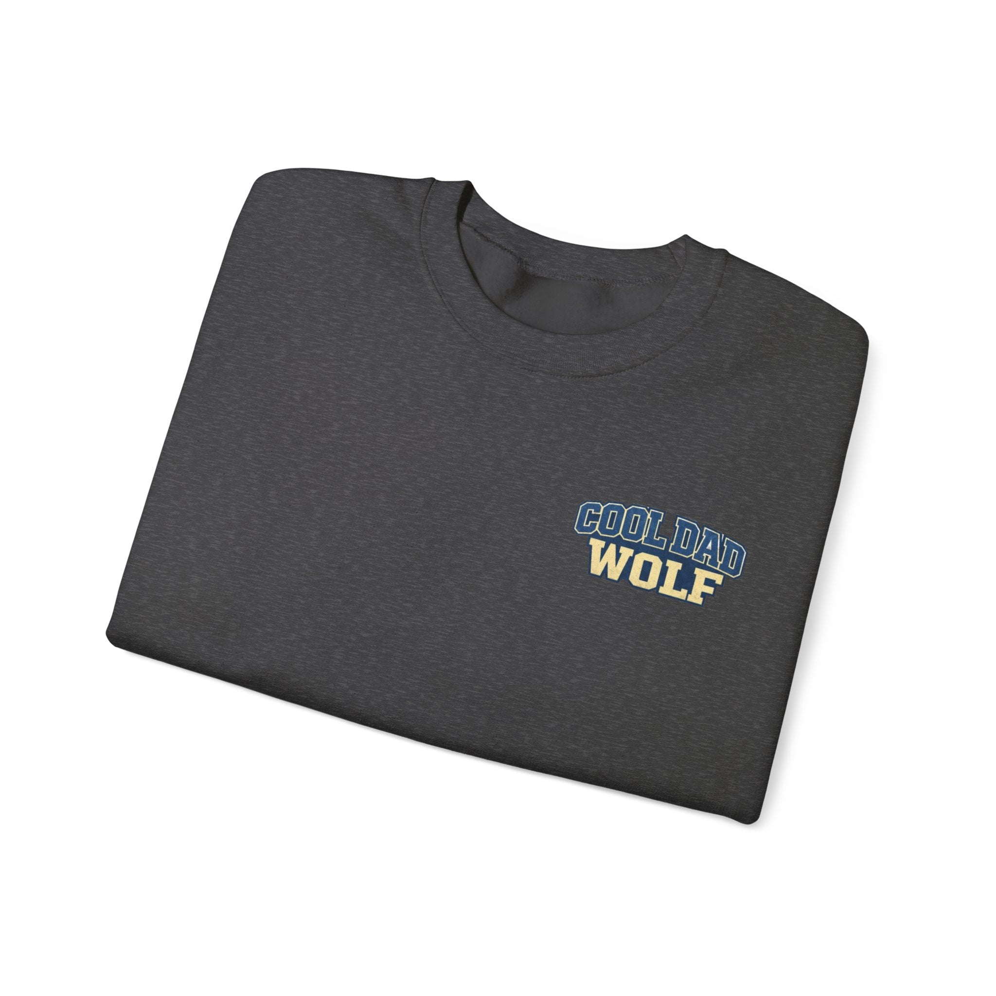 Cool Dad Wolf Crewneck Sweatshirt – "Cool Dad Run Long" Graphic
